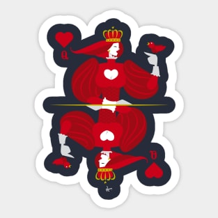 Queen of hearts Sticker